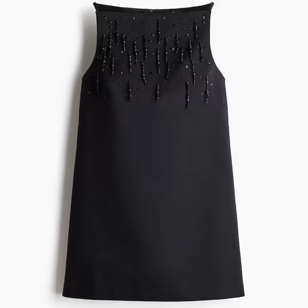 H&M Black Embellished Mini dress